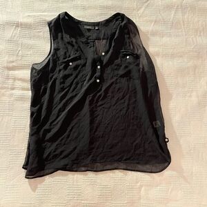 Apt. 9 Black Sheer Sleeveless Blouse